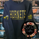 Forestville Hornets Glitter Embroidered Sweatshirt